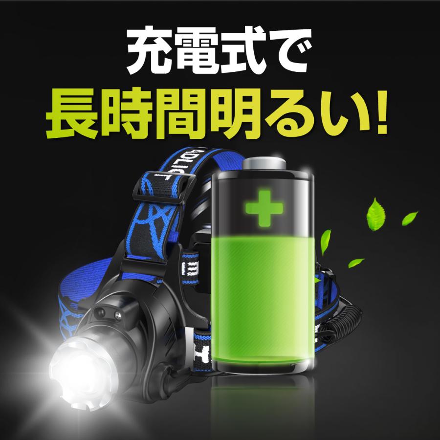 ヘッドライト 充電式 led キャップライト 釣り ヘルメット 登山 最強 防水 ヘッドランプ｜edamamestore365｜07