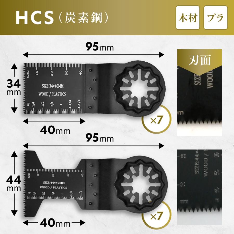 マルチツール 替刃 セット 金属用 木材用 マキタ ハイコーキ 互換 スターロック ボッシュ bosch hikoki 替え刃 カットソー ケース｜edamamestore365｜12