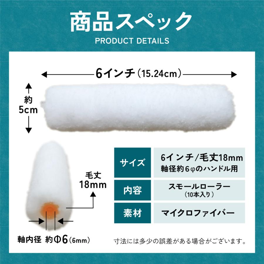 塗装ローラー スモール ペイント マイクロファイバー 10本セット 塗装ローラー スモール ペイント マイクロファイバー 10本セット