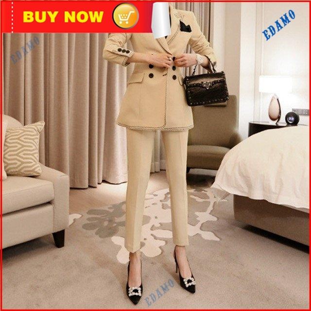 レディーススーツ フォーマル パンツスーツ 春 秋 冬 30代 40代 2点セット テーラードジャケット 韓国風 お洒落 無地 セール開催中最短即日発送 Ol 通勤