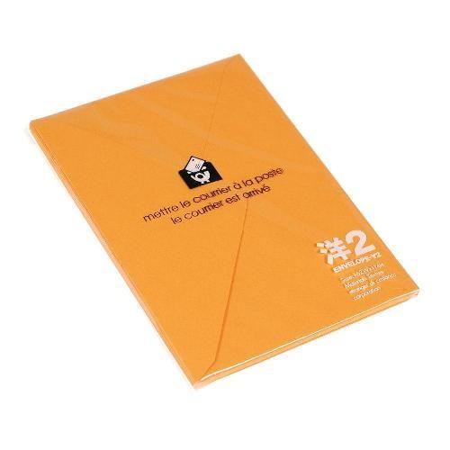 洋2 封筒 8枚入り オレンジ 画用紙 カラー無地 枠なし シンプル 公式通販サイト｜edc