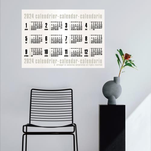 カレンダー ポスター B2 2024年 1月始まり コンパクタ 大判 シンプル 公式通販サイト｜edc｜02