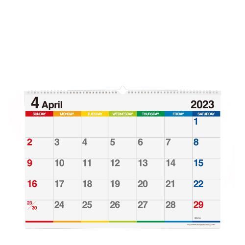 でおすすめアイテム カレンダー 4月始まり 壁掛け 22年 カラーバー 書き込み シンプル 公式通販サイト