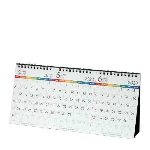カレンダー 4月始まり 卓上 22年 カラーバー 3か月 書き込み シンプル 公式通販サイト 0104 Clt43 3 01 エトランジェディコスタリカ 通販 Yahoo ショッピング