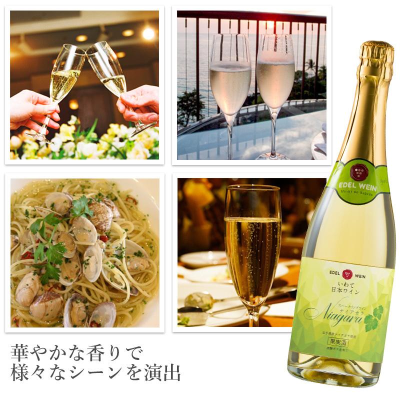 甘口 白 スパークリングワイン 720ml ナイアガラ スパークリング 岩手県産 日本ワイン | EDEL WEIN | 02