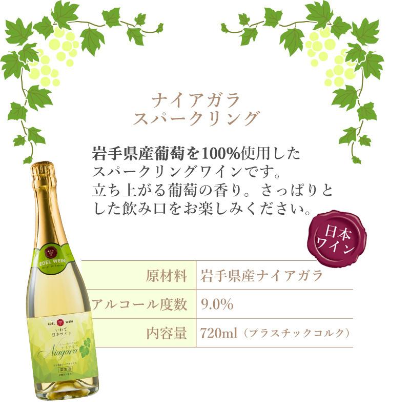 甘口 白 スパークリングワイン 720ml ナイアガラ スパークリング 岩手県産 日本ワイン | EDEL WEIN | 03