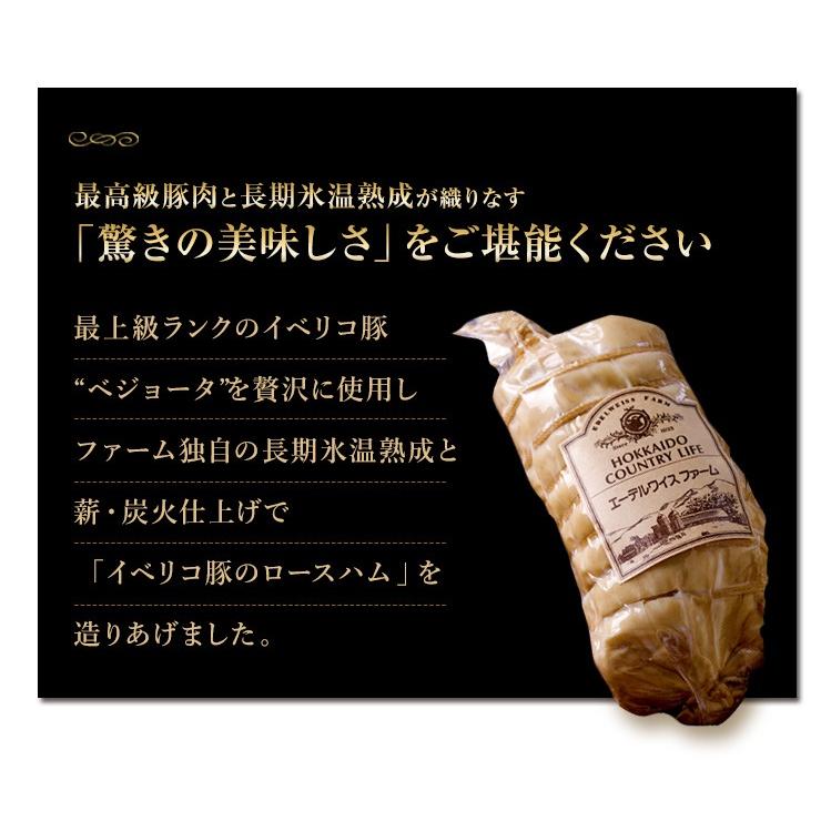 【完全受注生産】イベリコ豚のロースハム【ギフト包装】 北海道 エーデルワイスファーム イベリコ豚