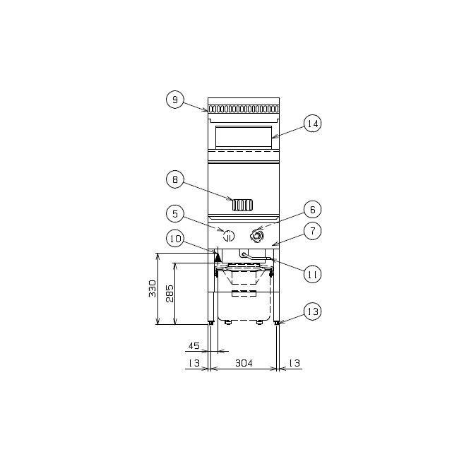 マルゼンガスフライヤー MGF-C13FK マルゼン 涼厨 ガスフライヤー 幅330×奥行610×高さ800(mm) MGF-C13FK