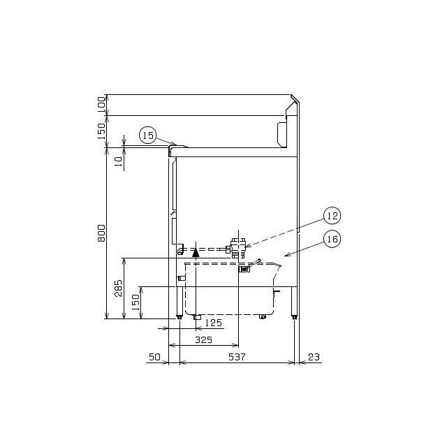 マルゼンガスフライヤー MGF-C13FK マルゼン 涼厨 ガスフライヤー 幅330×奥行610×高さ800(mm) MGF-C13FK