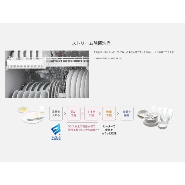食器洗い乾燥機 パナソニック スリム ストリーム除菌洗浄 80 ℃すすぎ 予洗い不要 節水 AIエコナビ搭載 お手入れ簡単・清潔 食器洗い乾燥機 NP-TSK2 全2色 | Panasonic | 16