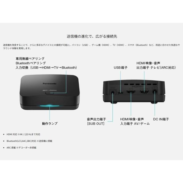 Panasonic（パナソニック） ネックスピーカー 4chサラウンド HDMI対応