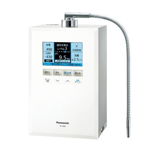 水素生成器 パナソニック 電解 浄水 還元水素水生成器 白 ホワイト TK-HS91-W