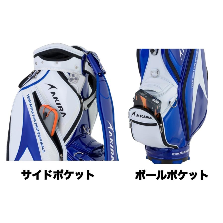 アキラプロダクツ 2024 キャディバッグ 9インチ カートバッグ