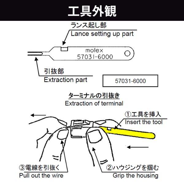 在庫 MOLEX 57031-6000 引き抜き工具 570316000 あすつく対応 : 測定器