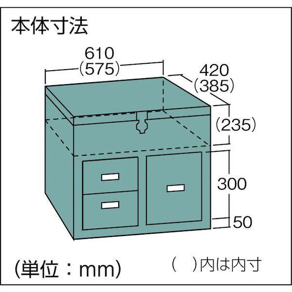 【個人宅配送不可】トラスコ中山 TRUSCO F-6106 直送 代引不可・他メーカー同梱不可 車載用工具箱 小６個 ６１０Ｘ４２０Ｘ６１０ F6106 239-0744_3