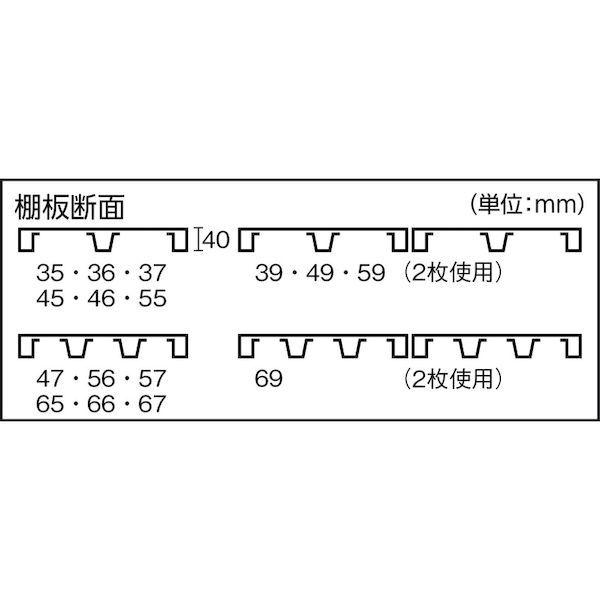 トラスコ TRUSCO M3-T35SNG スチールラック Ｍ３型用追加棚板セット ９００Ｘ４７１ 中受付 ネオグレー M3T35SNG 505-0995｜edenki｜05