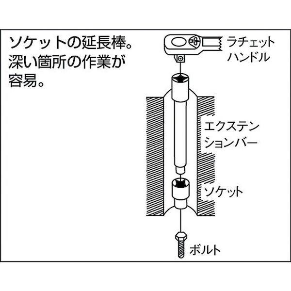 あすつく対応 「直送」 前田金属工業 ＴＯＮＥ EX60125 エクステンションバー 差込角１９．０ｍｍ 全長１２５ｍｍ 構造用鋼 369-8254 EX60-125 トネ｜edenki｜02