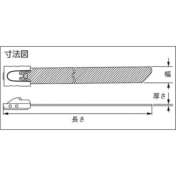 あすつく対応 「直送」 MLTFC4HLP316BU ＭＬＴタイプ フルコーティングステンレススチールバンド ＳＵＳ３１６ 青 幅８．１ｍｍ 長さ３６_3