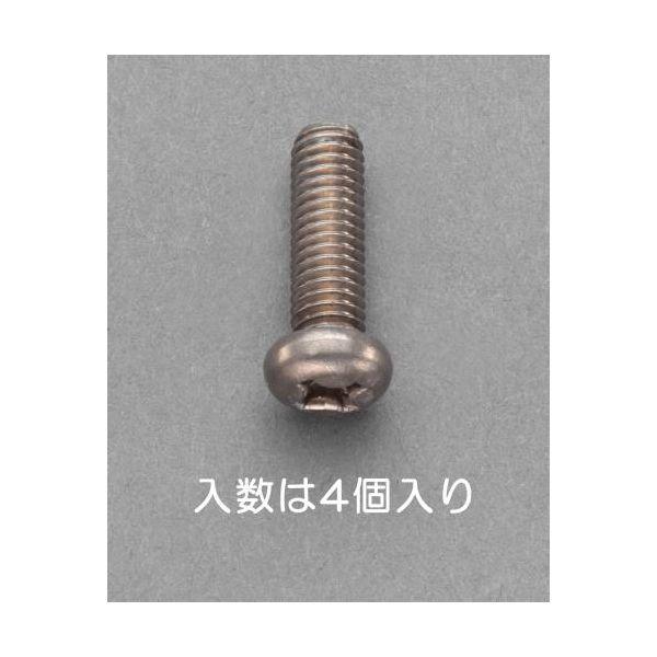 エスコ EA949NY-525A Ｍ５ｘ２５ｍｍ　鍋頭小ねじ（チタン／４本） EA949NY525A【キャンセル不可】