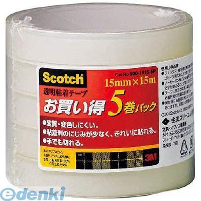 3M - ３Ｍ  50015155P 澄み切ったこびり付く磁気テープ500 15mmX15m 5巻容器に並べる 【60個入】 テープ-文具、ステーショナリー