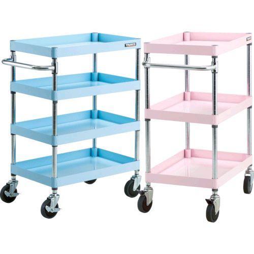 トラスコ TRUSCO PEW-964-LB フェニックスワゴン　６００Ｘ４００ＸＨ８８０　４段　ＬＢ色 PEW964LB8000