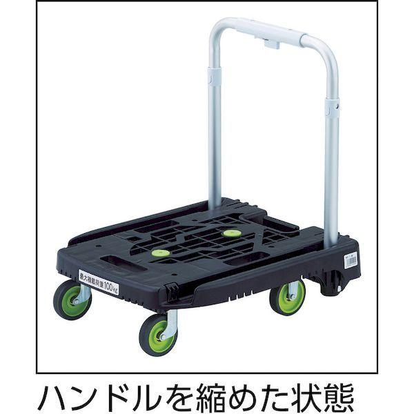 トラスコ TRUSCO WP-2G-BK 樹脂台車 カルティオミニ ｗｅｅｇｏ ブラック WP2GBK8000 樹脂台車｜edenki｜02