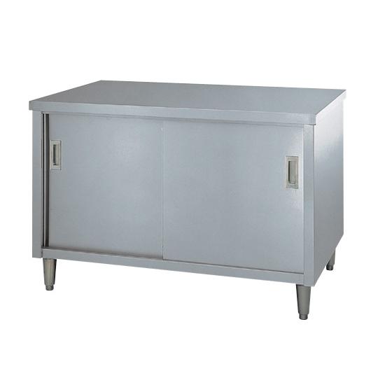 3-4022-03 　直送 代引不可・他メーカー同梱不可 ステンレス作業台 片面扉 E-12060 3402203