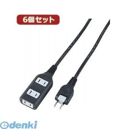 【個数：1個】Y02S305BKX6 直送　代引不可・同梱不可 YAZAWA 【6個セット】耐トラ付タップ3個口