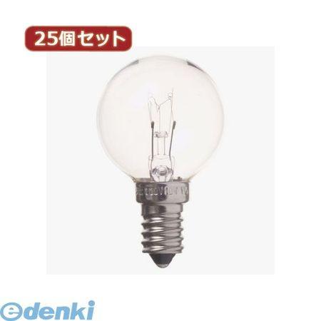 【個数：1個】G401440CX25 直送　代引不可・同梱不可 YAZAWA 【25個セット】 ベビーボール球40WクリアE14