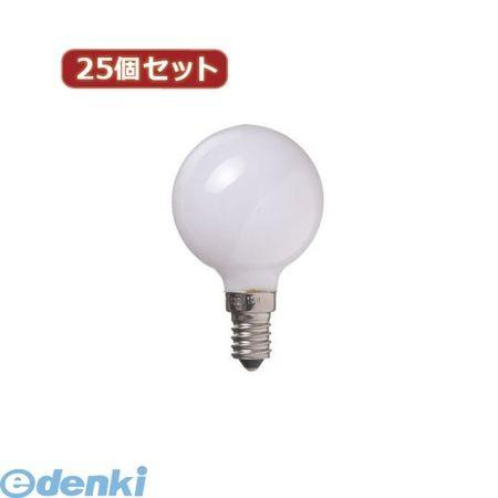 【個数：1個】G501425WX25 直送　代引不可・同梱不可 YAZAWA 【25個セット】 ベビーボール球25WホワイトE14