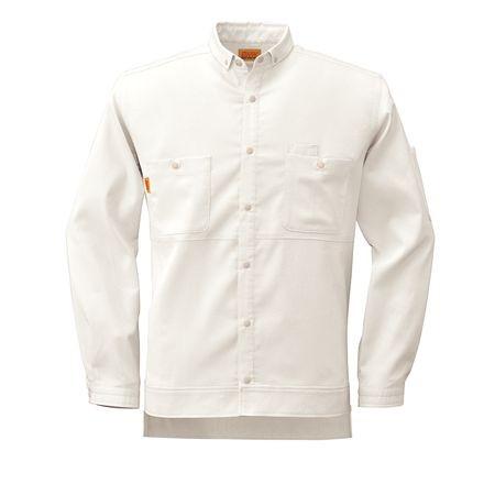4930269025093 SMART WORK WEAR SW505 メンズ／レデイース2WAYシヤツ 色：パウダーホワイト サイズ：SS