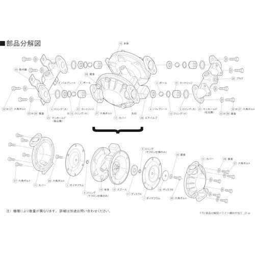 あすつく対応 「直送」 ＴＡＩＹＯ TD2/25AN001 ダイヤフラムポンプＴＤ２−２５ＡＮ用メンテナンスパーツ ダイヤフラム TD225AN001