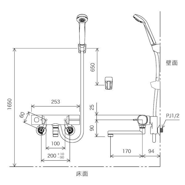 直送 代引不可・他メーカー同梱不可 KVK 4952490276723 KV FTB100KT サーモシャワー