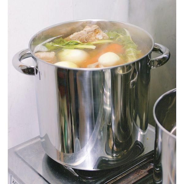 直送 代引不可・他メーカー同梱不可 赤川器物製作所 11845 モリブデン 目盛付寸胴鍋45cm