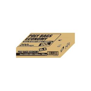 4972759517398 オルディ ポリバッグエコノミーBOX 90L 黒 200枚 PBE-K90-200 200枚入ゴミ袋