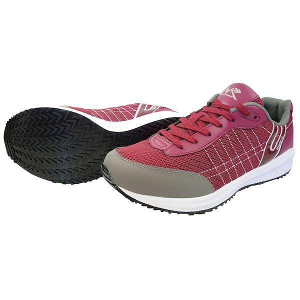 日進ゴム ハイパーv 005 先芯なしスニーカー お取り寄せ ヒモ 005 エンジ 搭載スニーカー 滑らない靴 ママ レディース 24 0 ウォーキングシューズにも