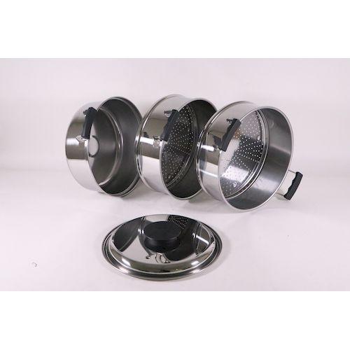 4589511091647 神子島製作所 PE 18−0丸蒸器 3段27cm 桃印18-0丸型蒸器 AMS72273 プレス モモ_2