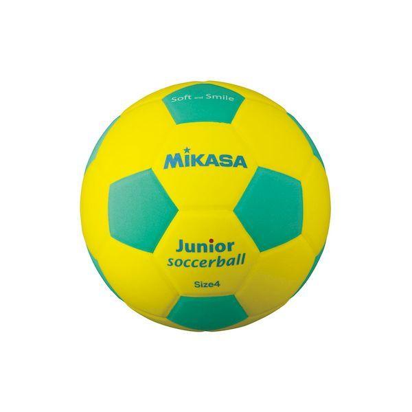 ミカサ MIKASA 4907225009459 SF4J−YLG スマイルサッカー4号 EVA 約180g 黄／緑｜edenki