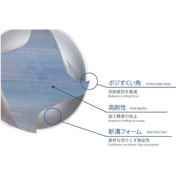 あすつく対応 「直送」 ＯＳＧ AE-VMS 25 超硬防振型エンドミル ショート形 ４刃 スクエア 刃径２５ｍｍ 刃長５０ｍｍ 全長１２０ｍｍ ８５
