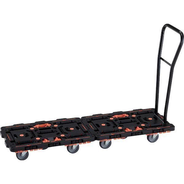 ＴＲＵＳＣＯ BT700J3H-E100 連結式樹脂製平台車　ビートル　７００Ｘ４５０　自在３輪　脱着式ハンドル付 BT700J3HE100_1