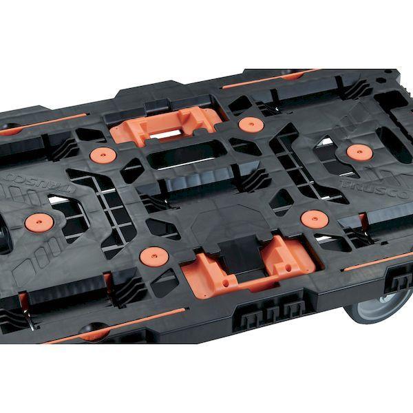 ＴＲＵＳＣＯ BT720J3-E100T 連結式樹脂製２段台車 ビートル ７００Ｘ４５０ 自在３輪 とめたろう付 ハンドルなしなし BT720J3E1_2