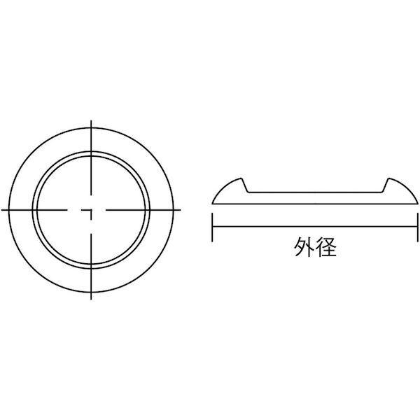 あすつく対応 「直送」 ＴＲＵＳＣＯ TUK630-BK-12 キャスタ−用受け皿 ６４ＭＭ 黒 １２個入 TUK630BK12 206-3270｜edenki｜02