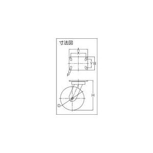 ＴＲＵＳＣＯ TUSH150-KPL 超重高荷重用キャスター　自在　１５０ＭＭ　耐湿ウレタン車輪１２００ＫＧＦ TUSH150KPL_1