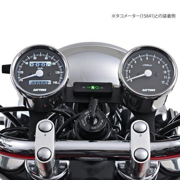デイトナ DAYTONA 15633 デイトナ バイク用 機械式スピードメーター φ60 ホワイトLED照明 140km／h ステンレスボディ ブラッ_2