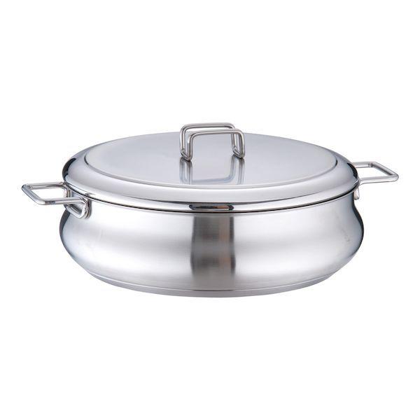 ABR0403 18−10タミー キャセロール 蓋付 26cm