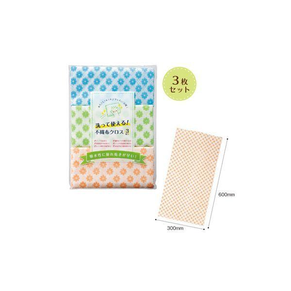 ブランド登録なし - 4526858046541 【360個入】 洗って使える！不織布差し交わす3枚入 49055【取りやめる不可】 キッチン、日用品、文具-掃除用具