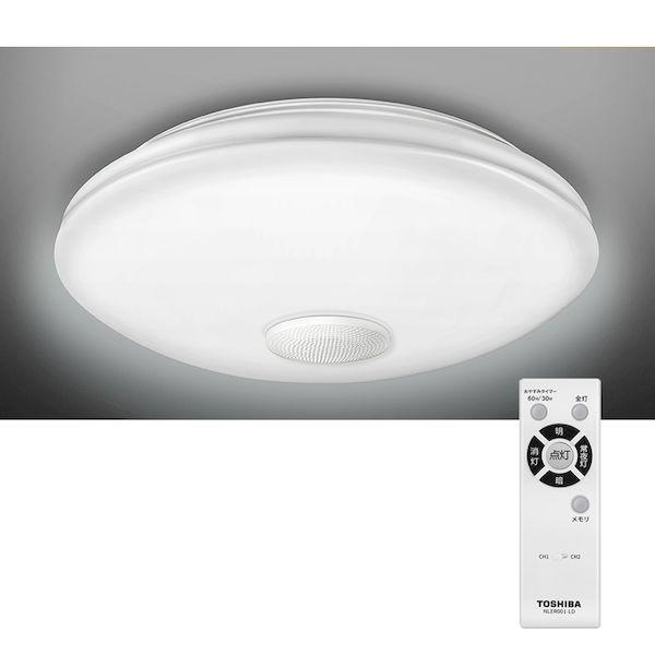 ☆東芝 TOSHIBA NLEH06018A-SDLD Bluetoothスピーカー搭載LEDシーリングライト◆2020年製・音楽が降り注ぐ天井照明 スピーカー付き】【全面発光】LEDシーリングライト NLEH06018A-SDLD [6