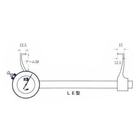 LE-2 カセダ L型ダイヤルキャリパーゲージ外測用 LE2