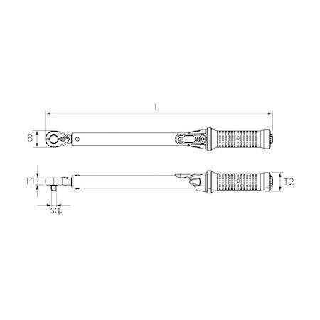 KTC 京都機械工具 GW025-03 差込角９．５ｍｍ プレセット型トルクレンチ トルク調整範囲５〜２５Ｎ・ｍ 全長３１７．４ｍｍ GW02503｜edenki｜02