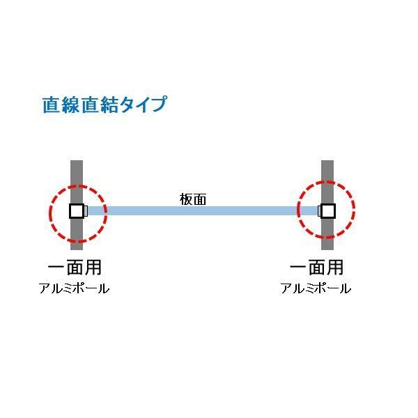 【個人宅配送不可】【個数：1個】馬印 AR48T18B4 直送 代引不可 アルミポール48角 4面用 H＝1800用 アジャスター付